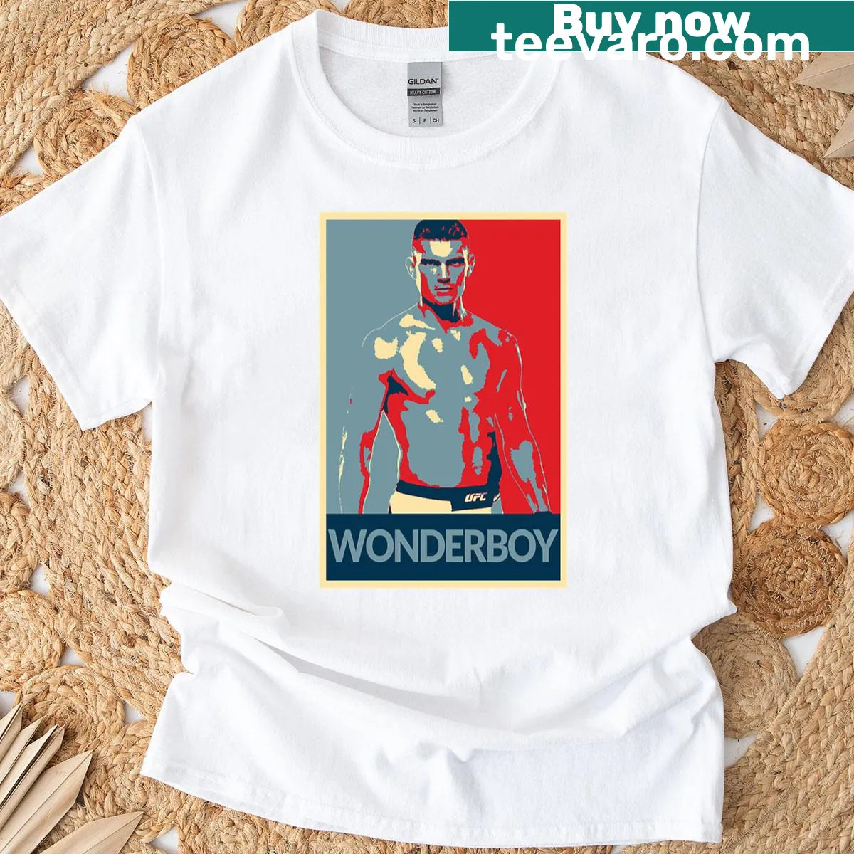 Stephen Thompson 'Wonderboy' printed on T-shirt — on a men's t-shirt