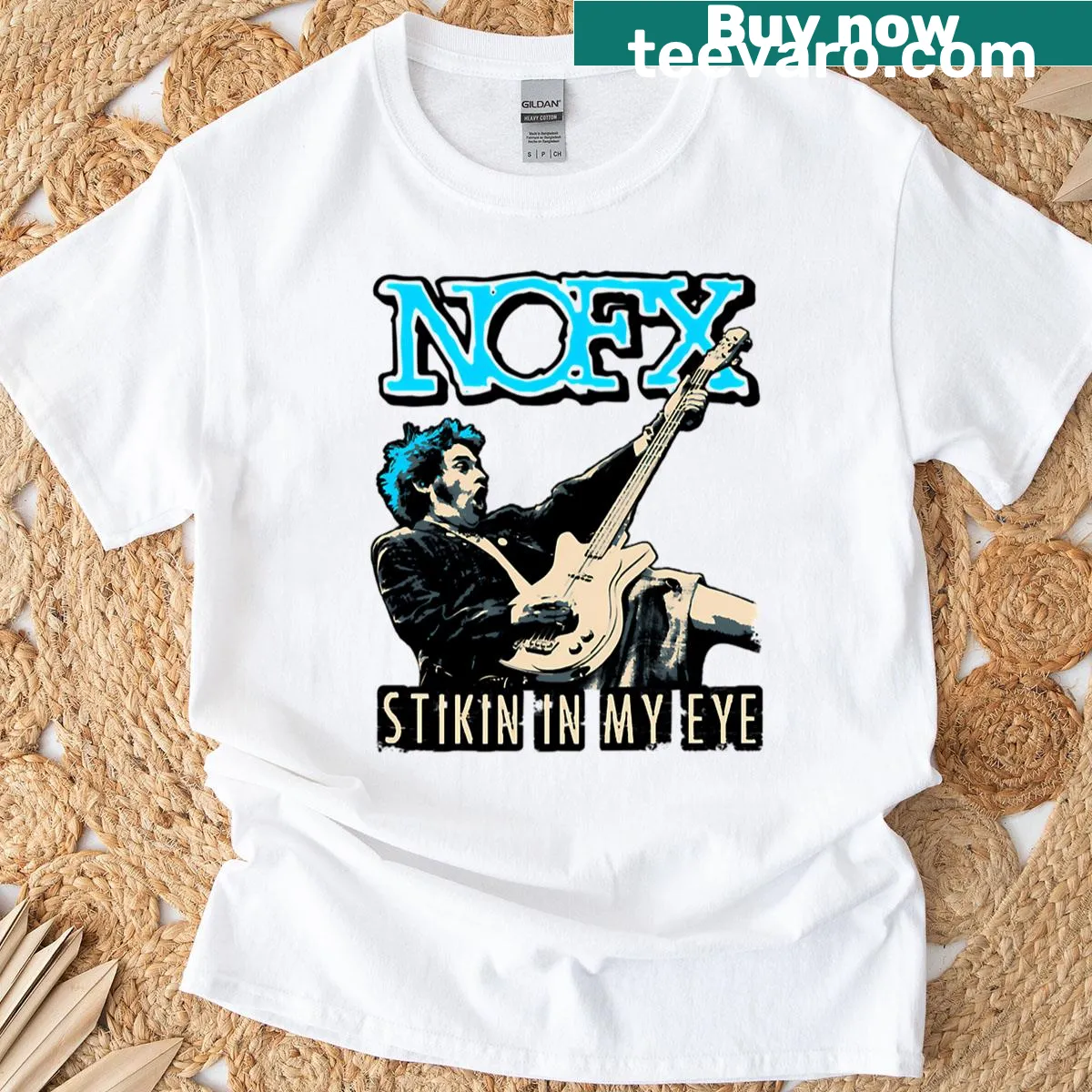 Humorous t-shirt featuring the phrase 'Stikin In My Eye' — on a men's t-shirt