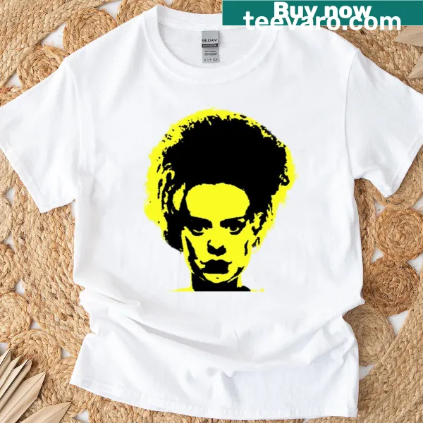 Illustration of The Bride of Frankenstein on T-shirt