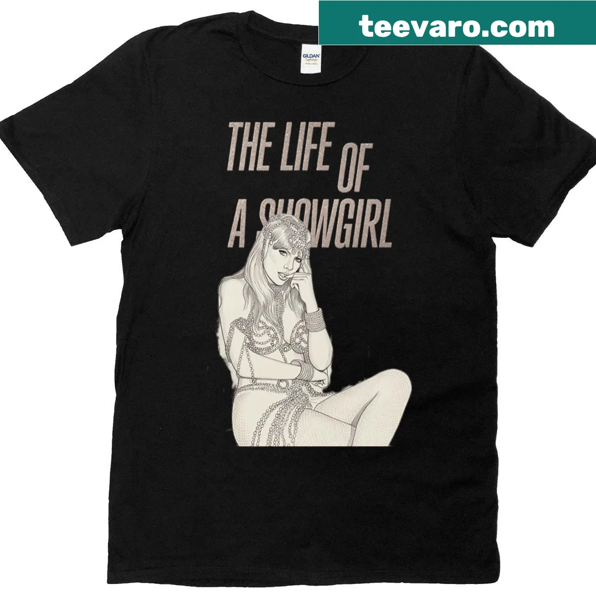 Stylish T-shirt celebrating the life of a show girl — on a men's t-shirt