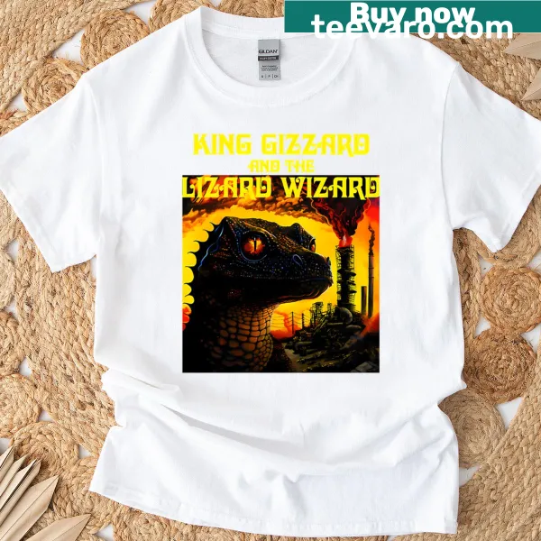 T-shirt featuring the name King Gizzard & The Lizard Wizard.