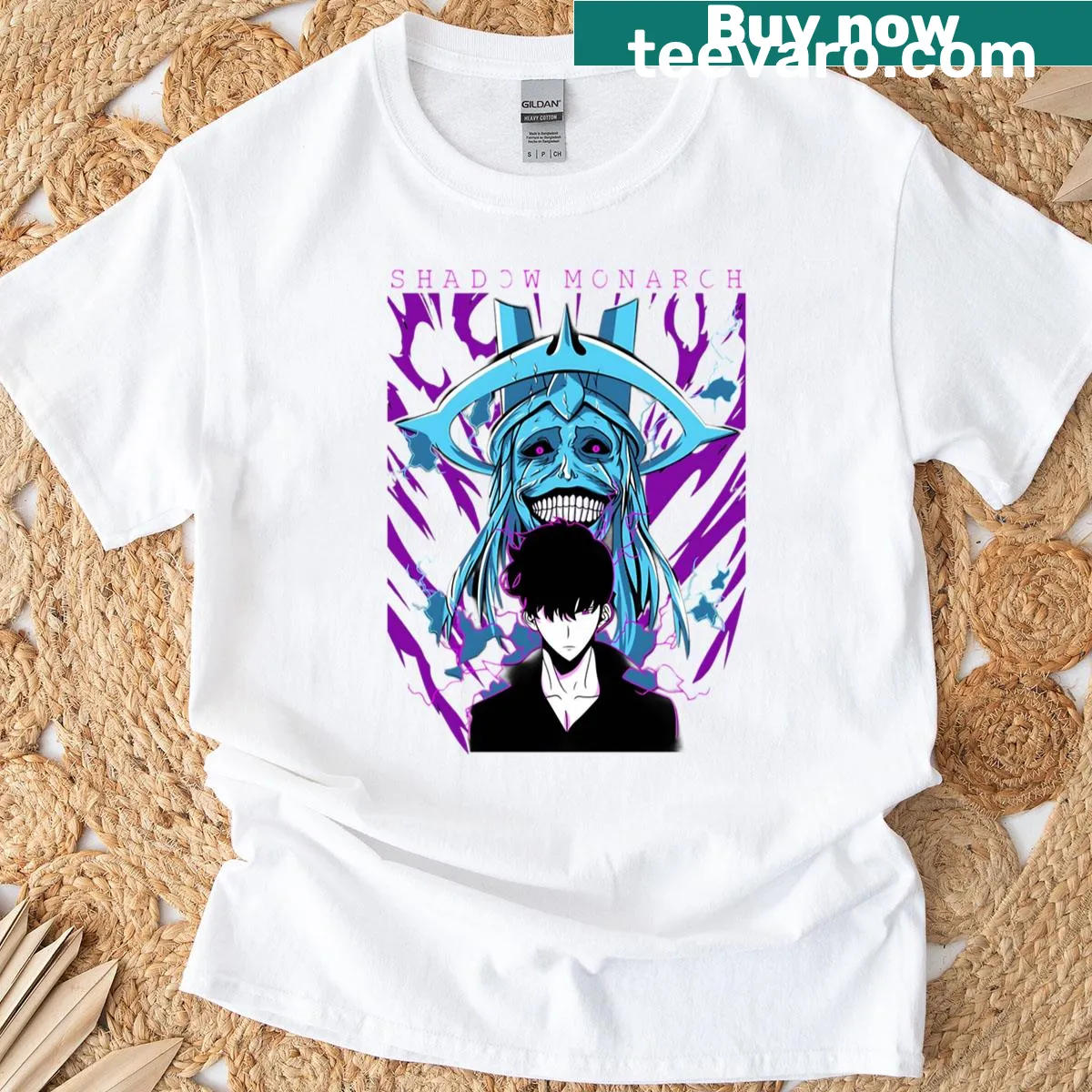 Illustration of Sung Jinwoo from The Second Shadow Monarch — on a men's t-shirt