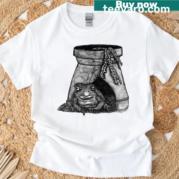 Funny T-shirt with the phrase 'The Toad Abides' in bold typography