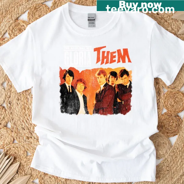 Whimsical illustrations on Them Gloria T-shirt for fans of playful design.