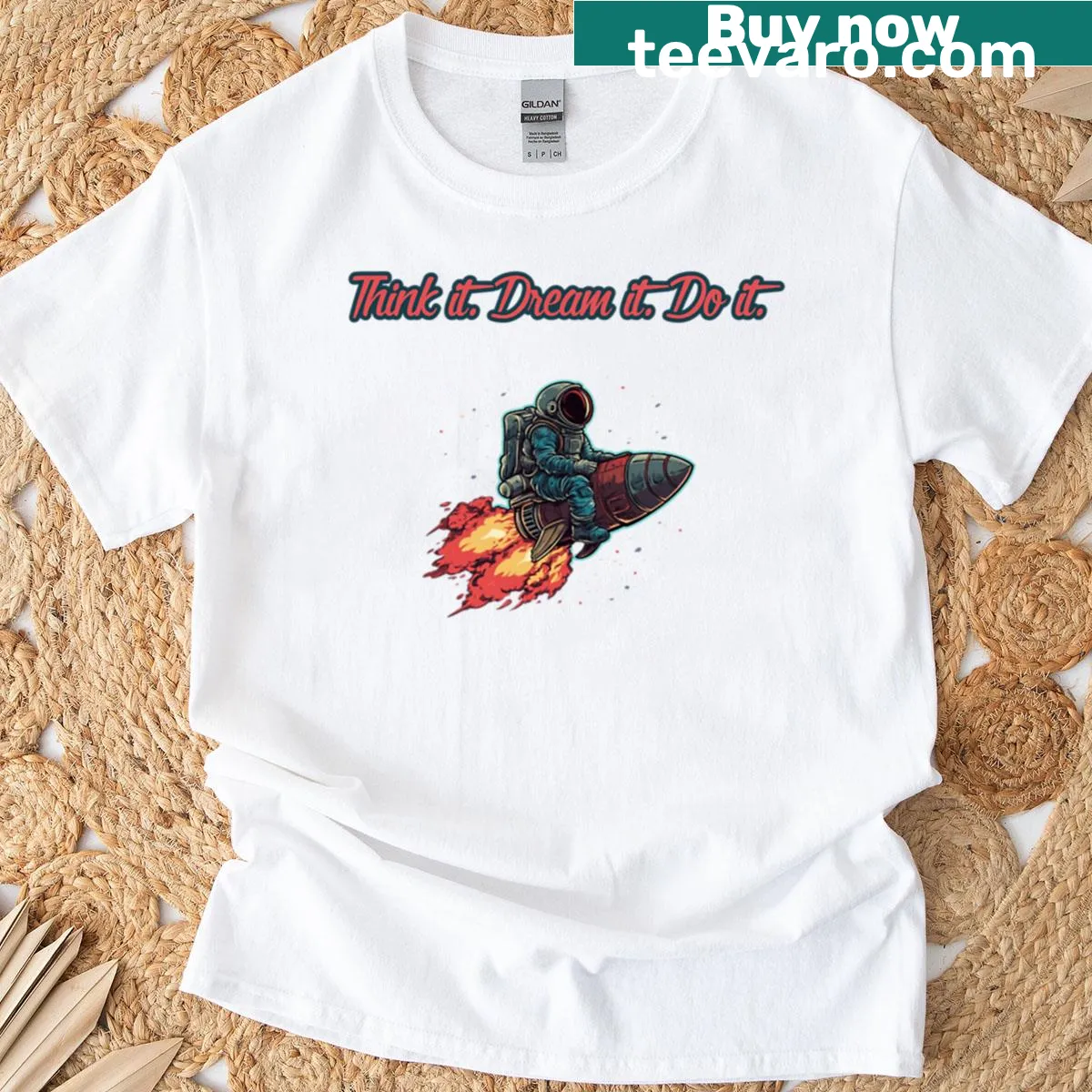 Inspirational Think It Dream It Do It t-shirt with bold typography — on a men's t-shirt