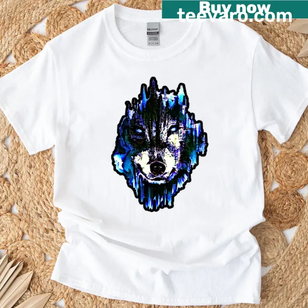 Playful illustration of a wolf named Toto on a t-shirt