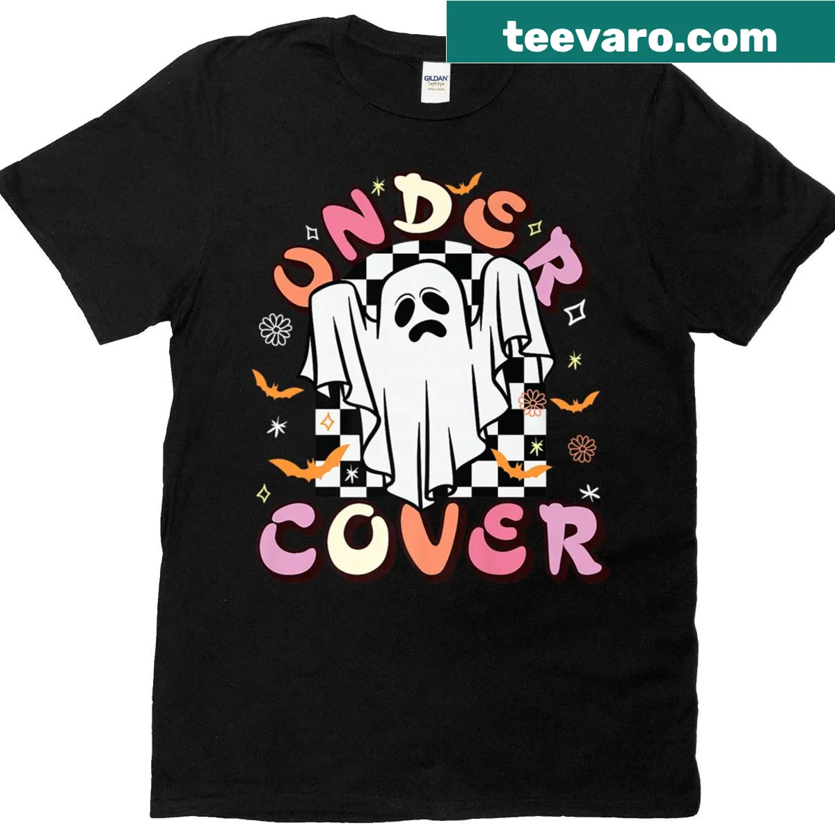 Cute ghost graphic Halloween T-shirt for girls — on a men's t-shirt