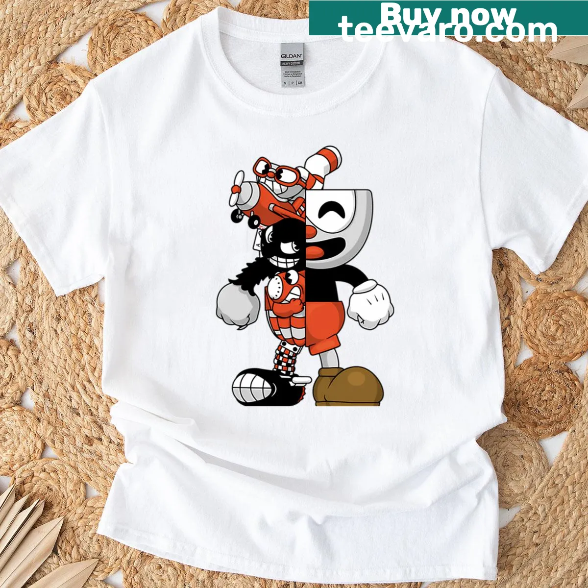 Retro-style t-shirt featuring a devilish king with dice design — on a men's t-shirt
