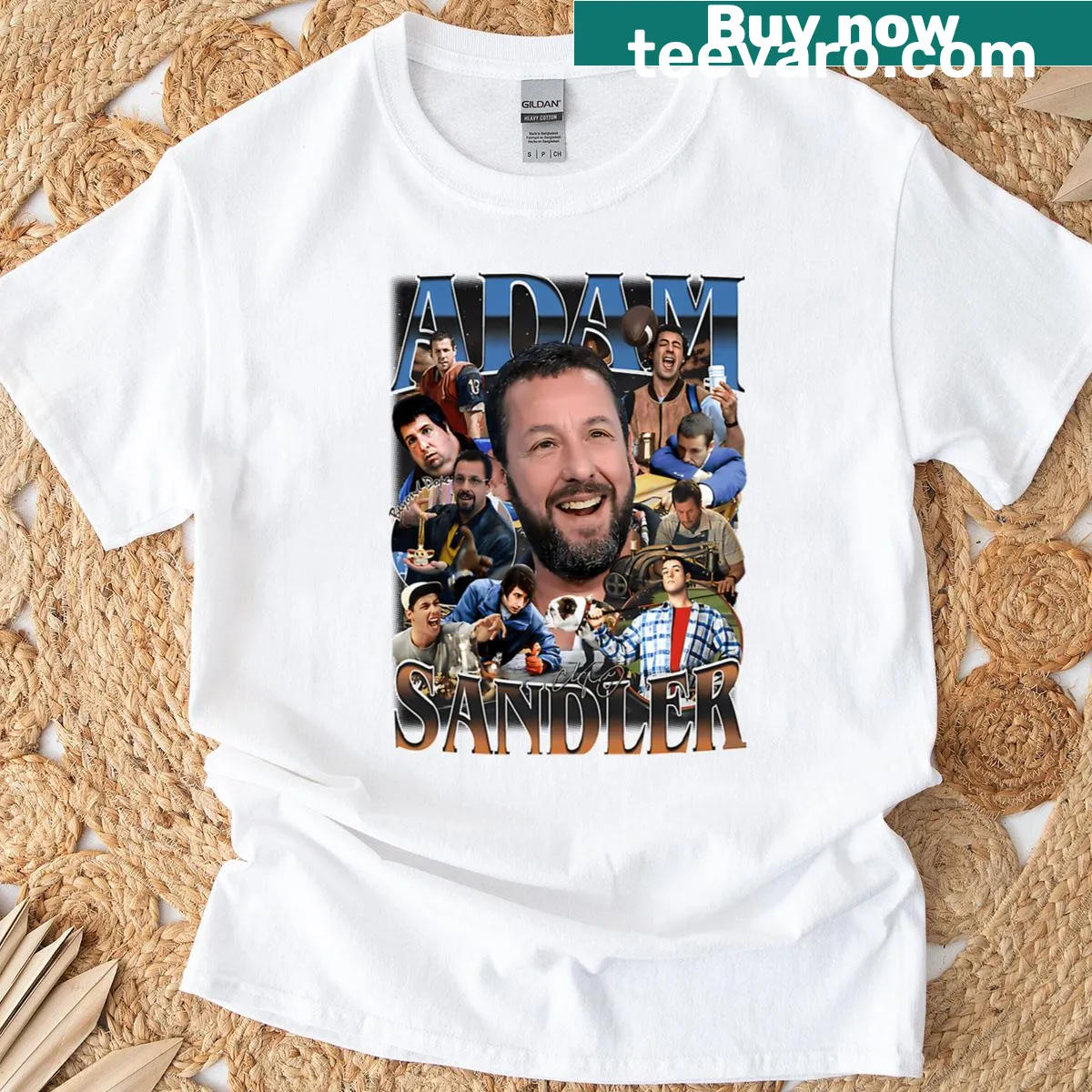 Vintage 90s movie-themed comedy t-shirt with nostalgic graphics — on a men's t-shirt