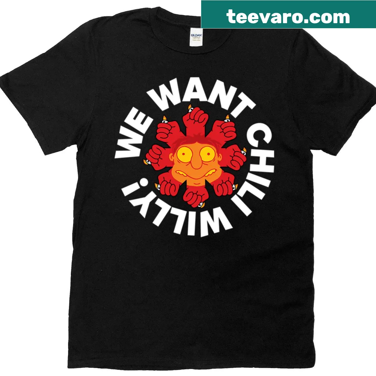 Funny chili pepper graphic T-shirt with humorous text — on a men's t-shirt