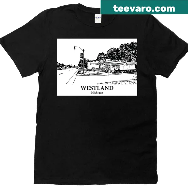 T-shirt celebrating Westland, Michigan with a local graphic