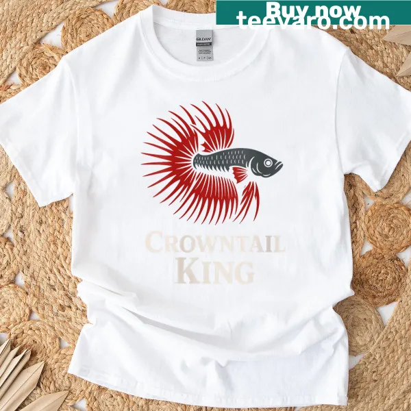 Illustration T-shirt featuring a halfmoon betta fish