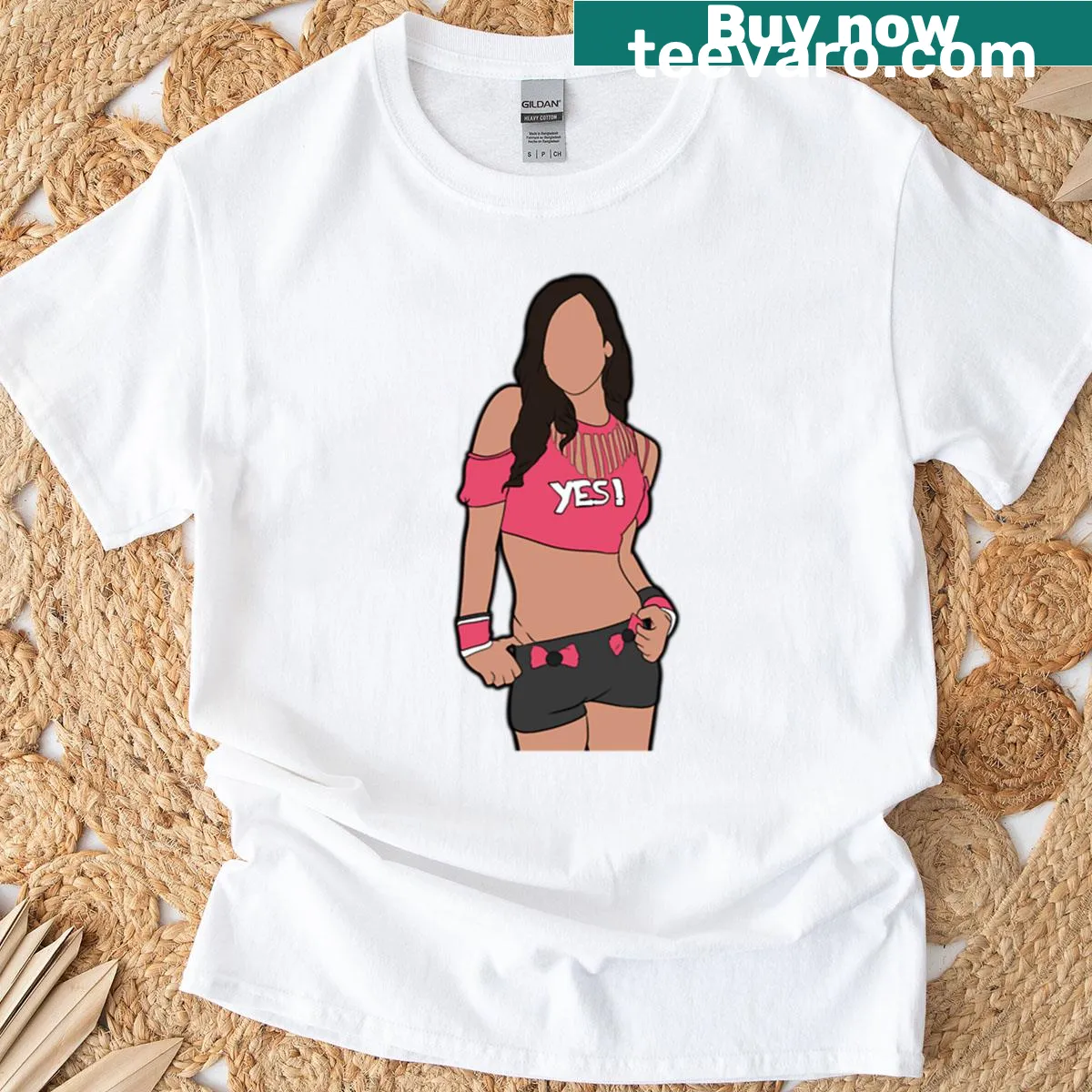 Oversized T-shirt with playful 'Yes Lee' graphic — on a men's t-shirt