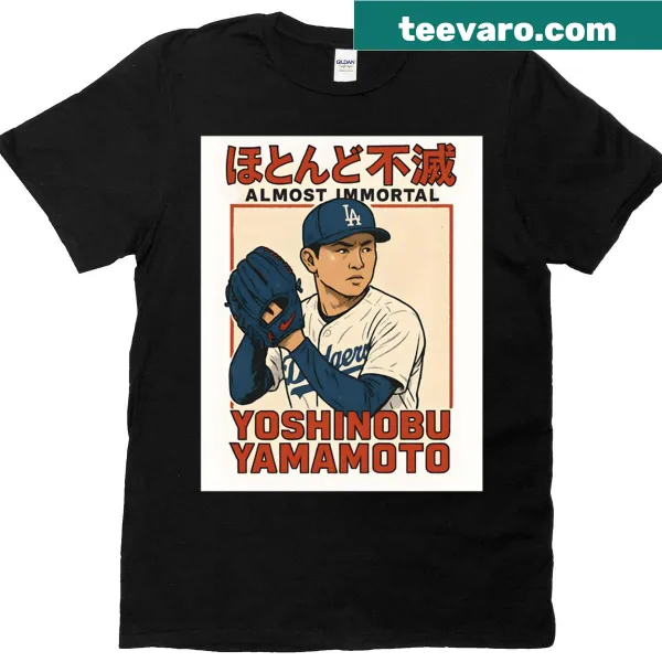 Tribute t-shirt featuring Yoshinobu Yamamoto's near-no-hitter