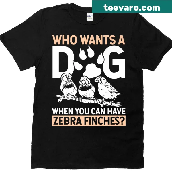 Cute cartoon Zebra Finch graphic on a T-shirt