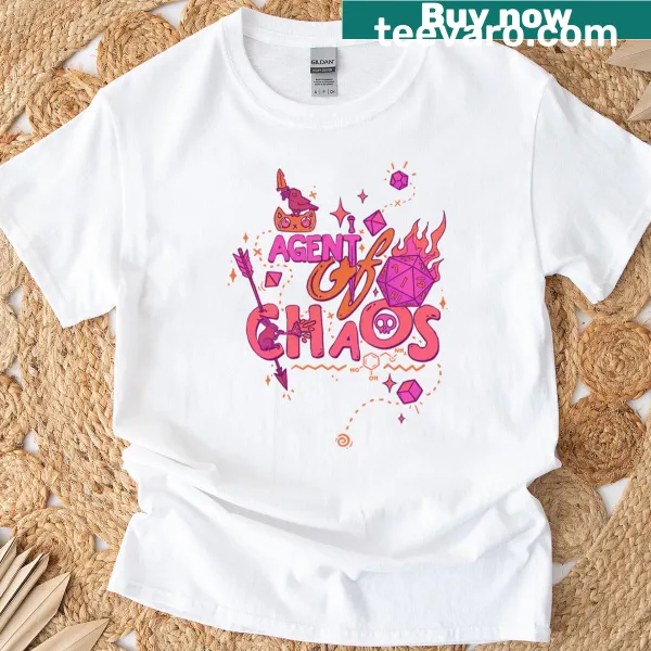 Whimsical Agent of Chaos graphic t-shirt for Dungeons and Dragons