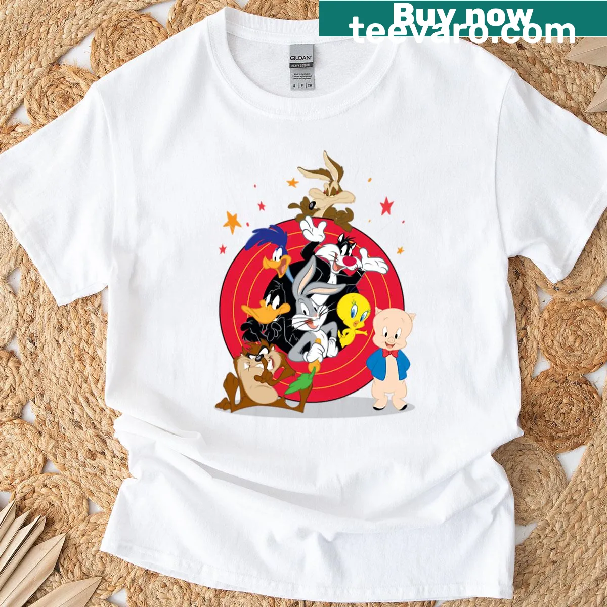 Cartoon character design celebrating family fun — on a men's t-shirt