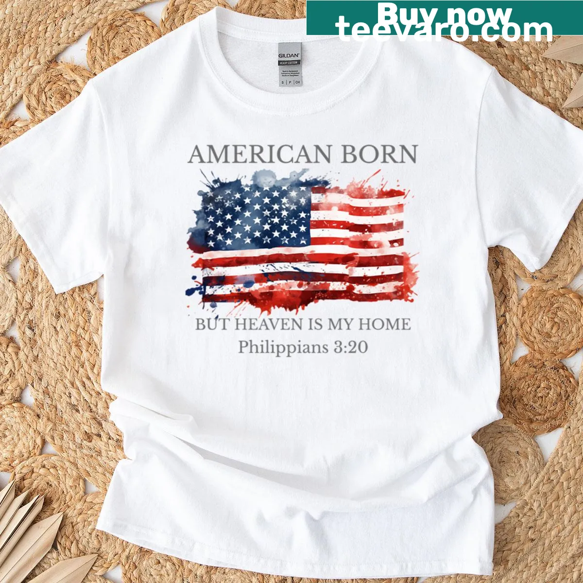Typography design with faith message on T-shirt — on a men's t-shirt