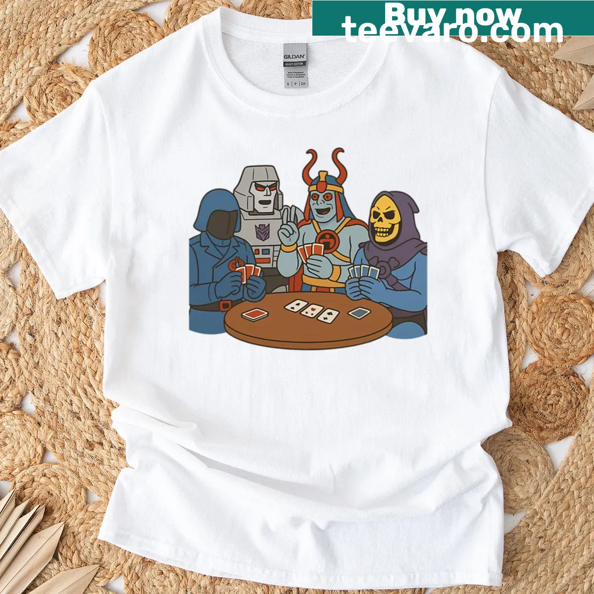 Evil Card Game t-shirt with bold graphics representing gaming mischief — on a men's t-shirt