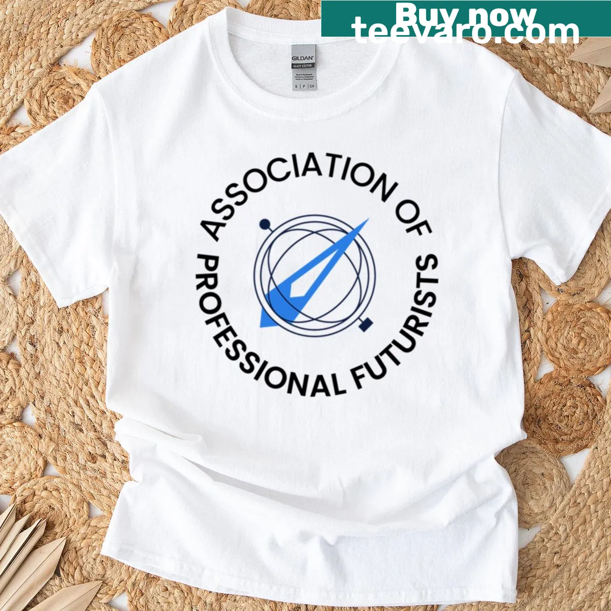 Vintage circle logo design for retro fashion lovers — on a men's t-shirt
