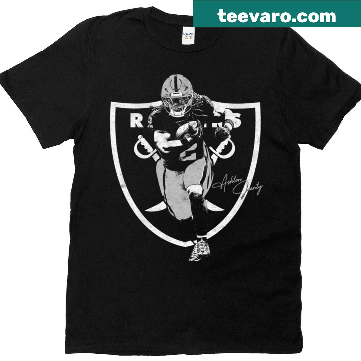 Funny shirt featuring Ashton Jeanty with humorous text — on a men's t-shirt