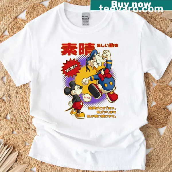 Playful cartoon design T-shirt featuring fun graphic elements.