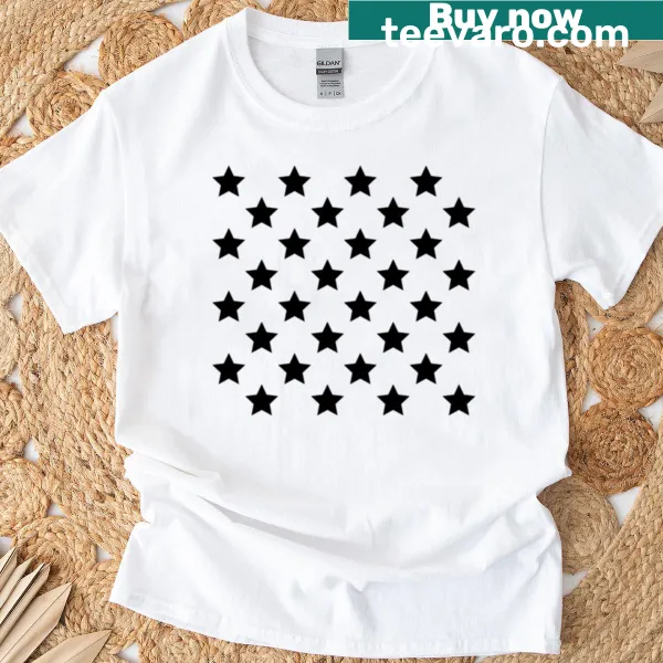 Minimalist t-shirt featuring an abstract star pattern