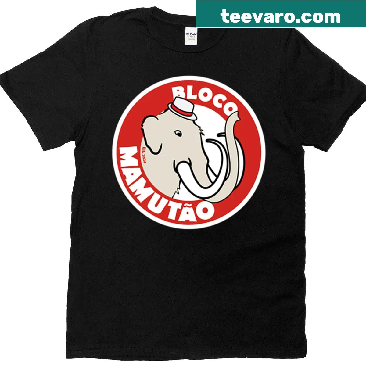 Illustration of a mamuto in uniform on a T-shirt — on a men's t-shirt