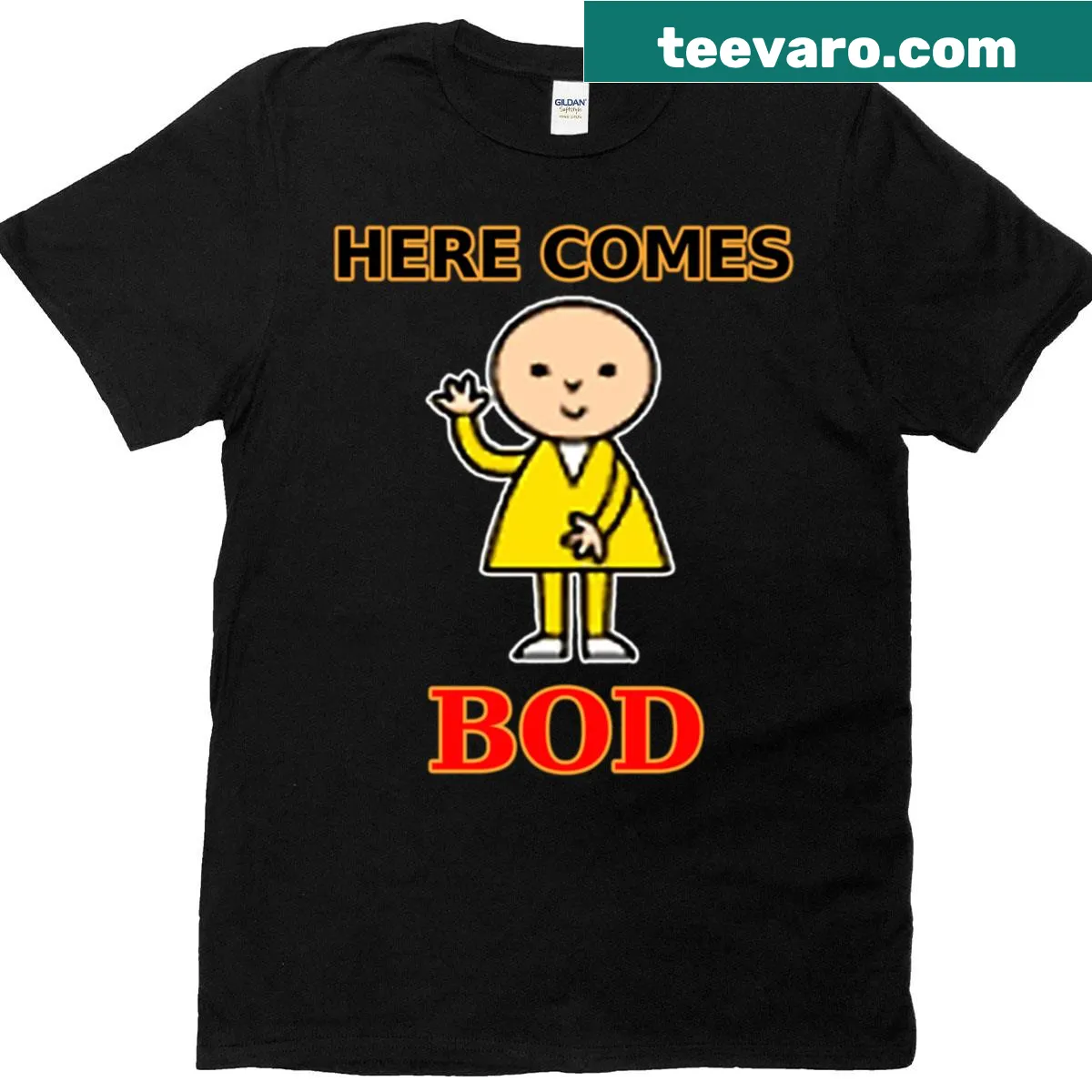 Cartoon character design from 1970s kids TV on t-shirt — on a men's t-shirt