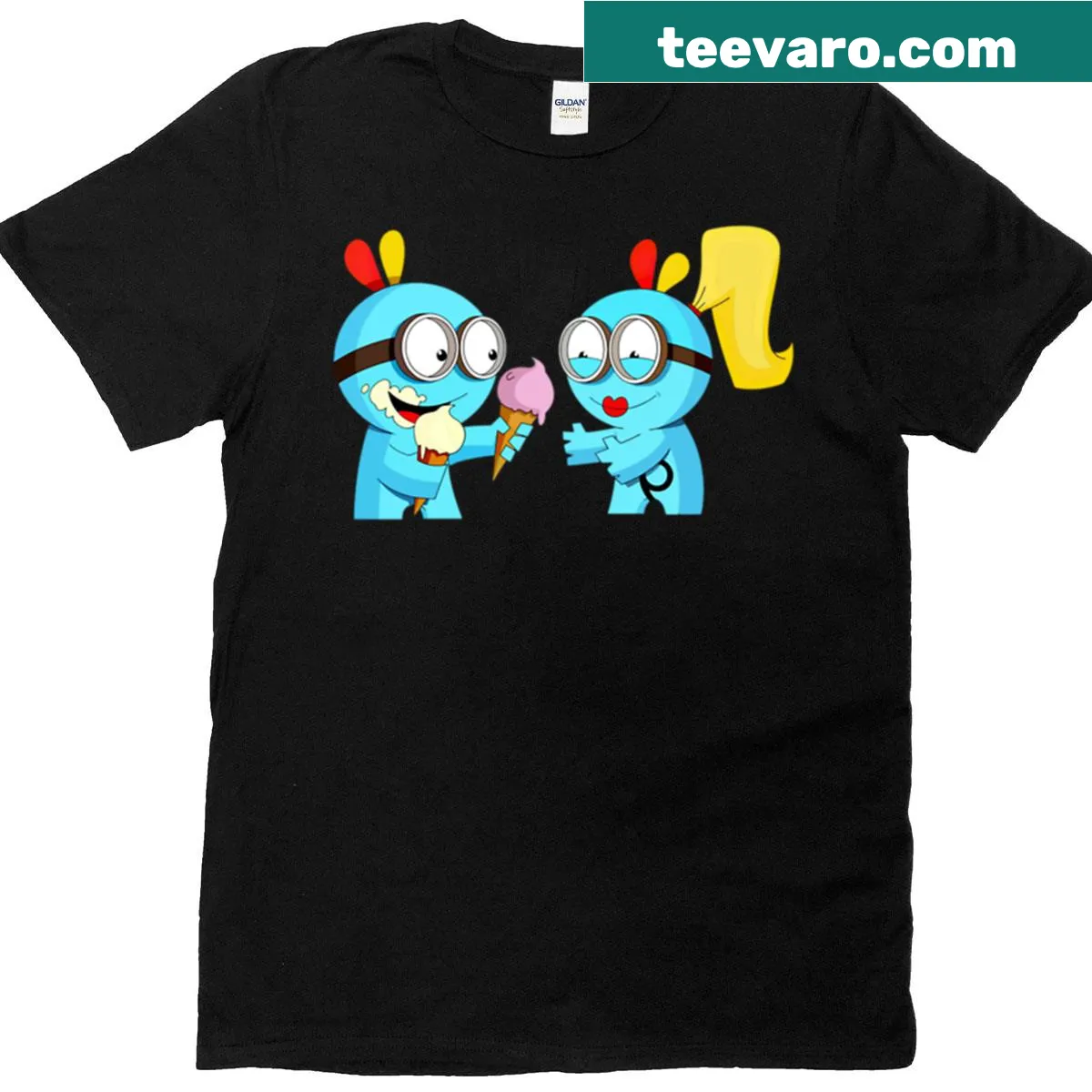 Cute cartoon character shirt promoting kindness for kids — on a men's t-shirt