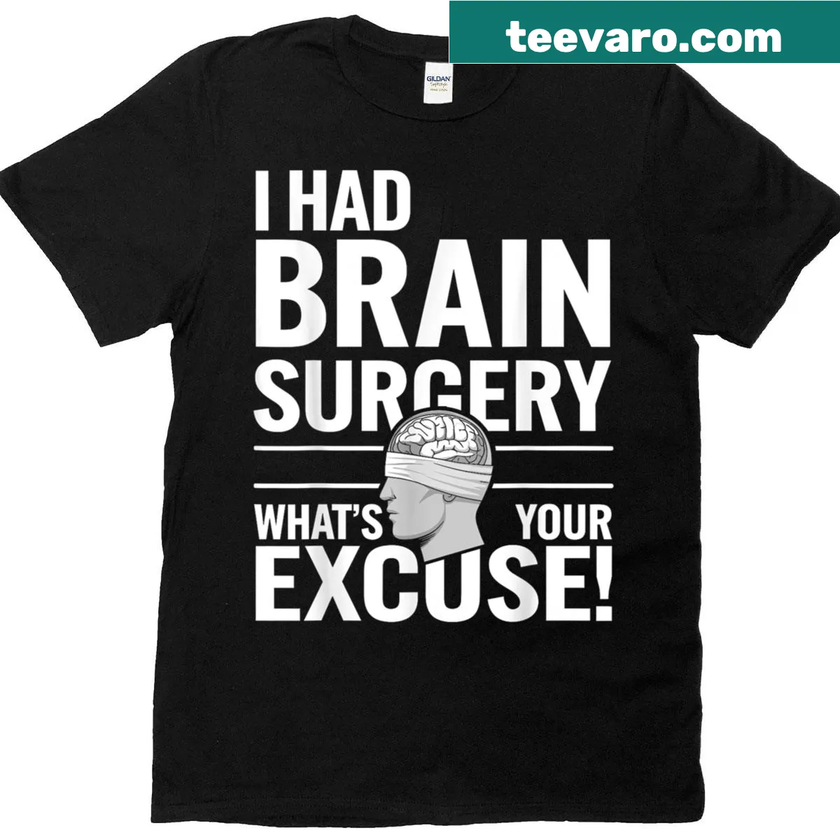 Artistic design t-shirt for post brain surgery recovery — on a men's t-shirt
