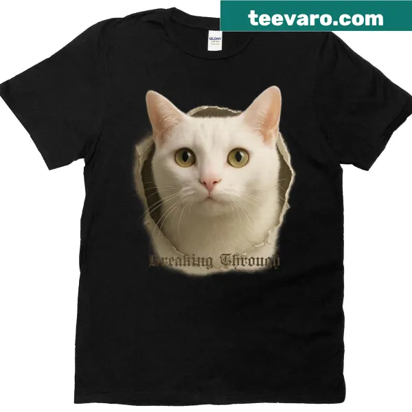 Inspiring typography T-shirt with the phrase Breaking Through