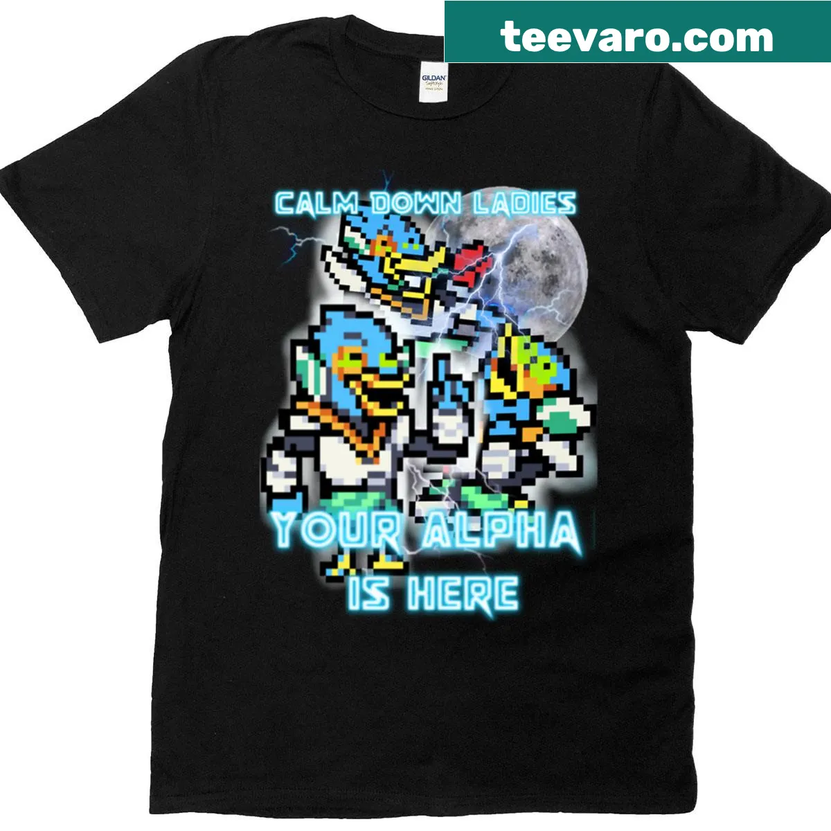 Deltarune themed shirt with humorous text for fans — on a men's t-shirt