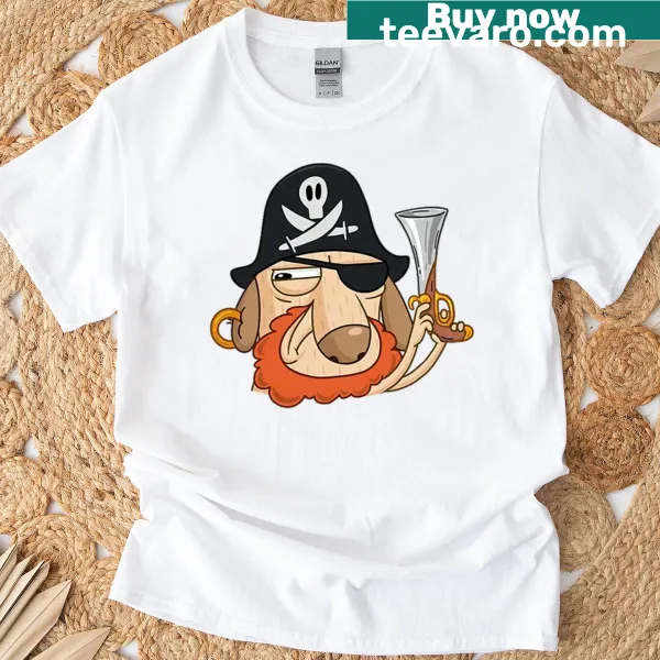 Oversized T-shirt featuring a cartoon captain graphic