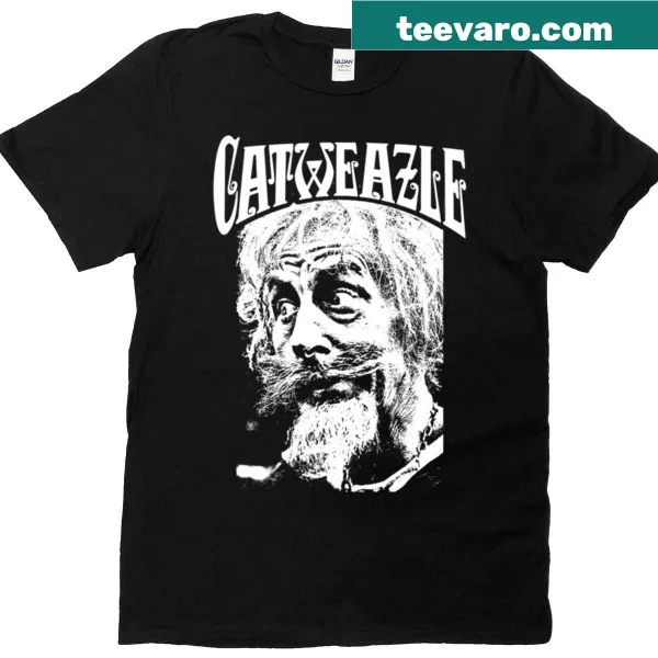 Artistic Catweazle illustration on a t-shirt