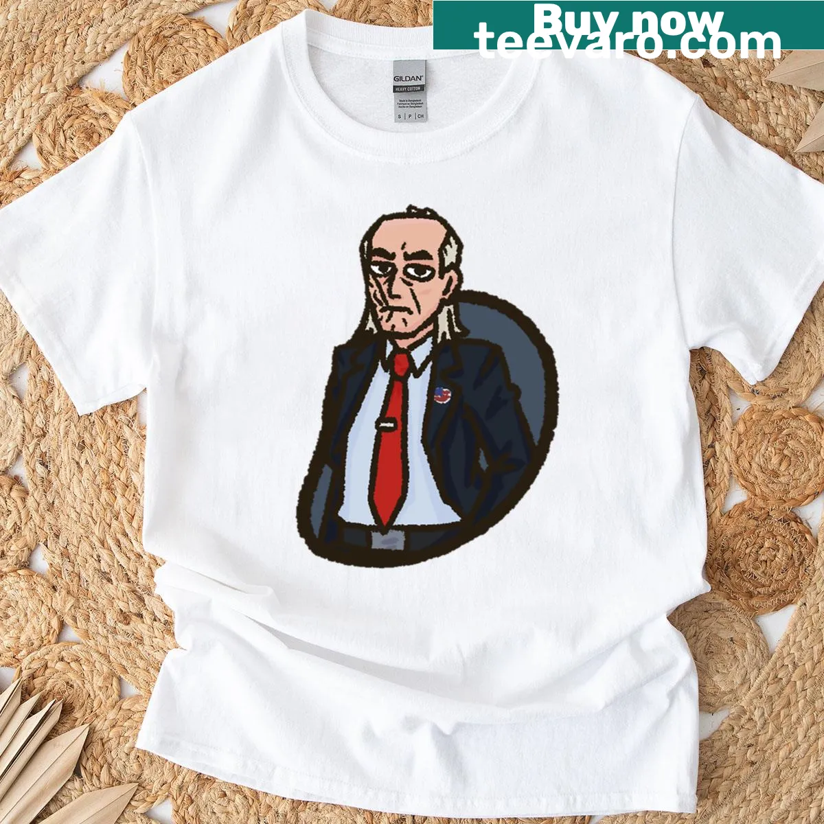 Cecil Stedman tribute t-shirt with playful design — on a men's t-shirt