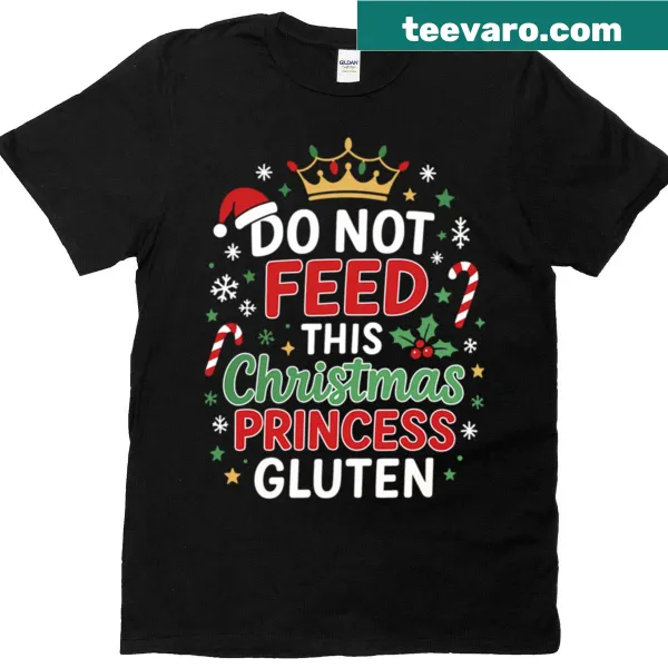 Princess graphic with gluten-free message for Christmas T-shirt