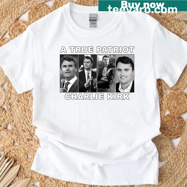 Shirt with the phrase 'Justice For Charlie Kirk' in bold text