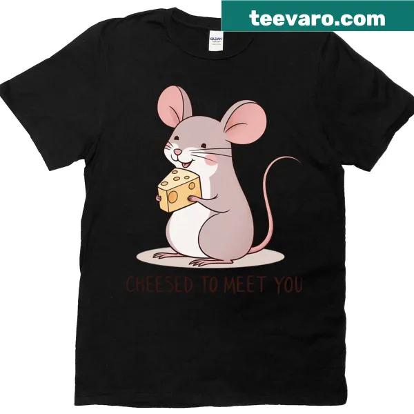 Kawaii mouse holding Swiss cheese in a cute design