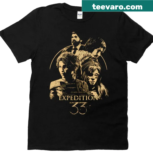 Vintage T-shirt featuring the Clair Obscur Expedition 33 design