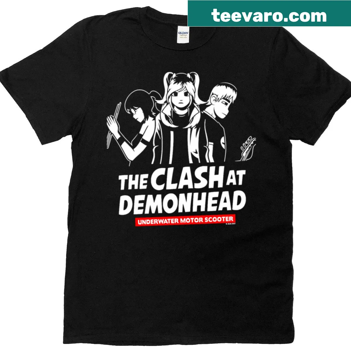 T-shirt celebrating Clash At Demonhead with nostalgic typography — on a men's t-shirt