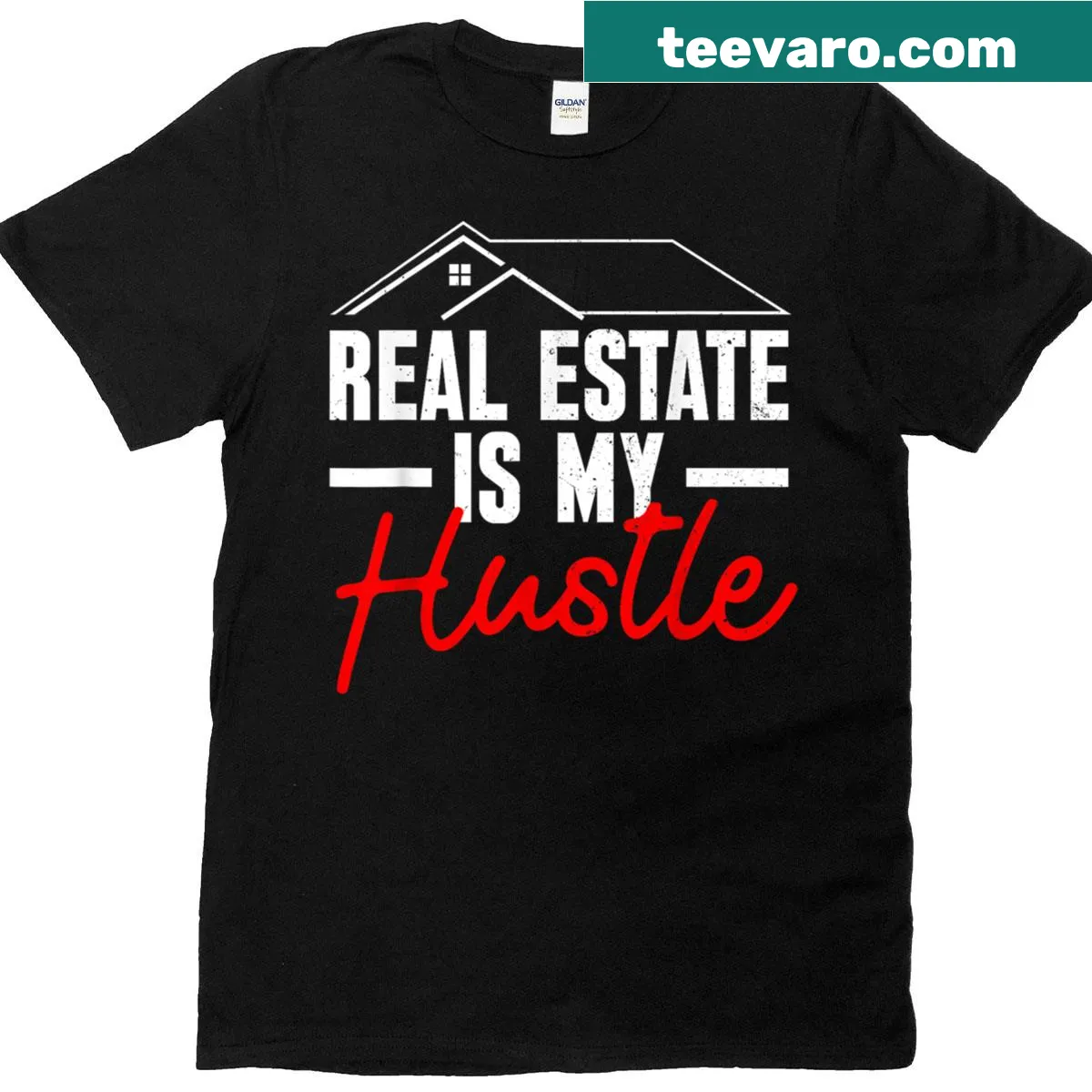 T-shirt featuring a clever real estate investor graphic — on a men's t-shirt
