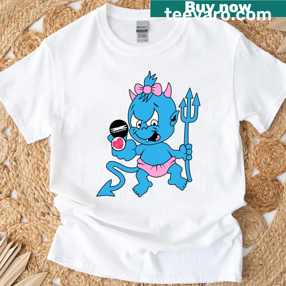 Dynamic K-pop design featuring Eunchae from Le Sserafim — on a men's t-shirt