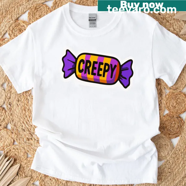 Cartoon candy character with Halloween theme