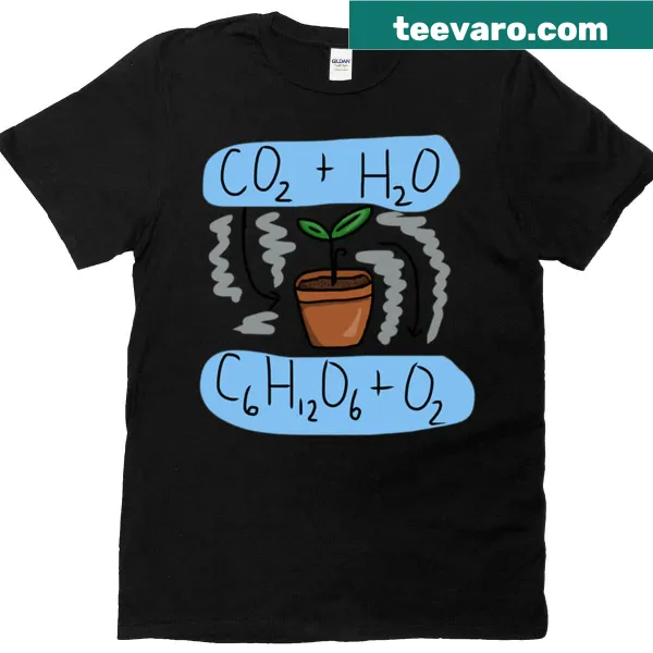 Cute plant illustration T-shirt celebrating photosynthesis
