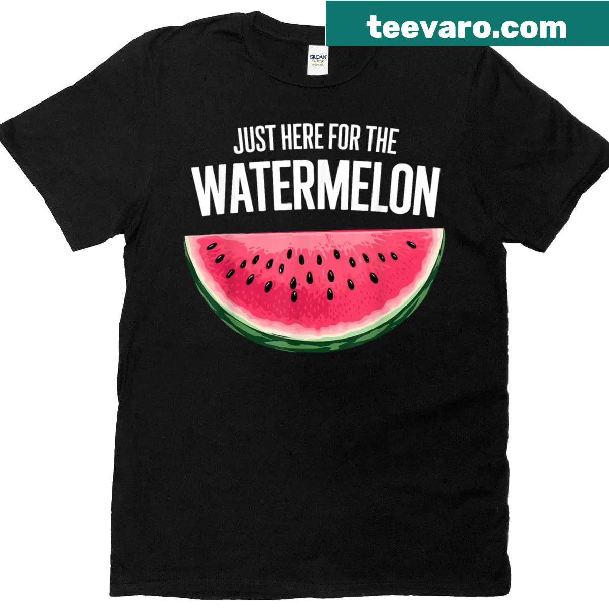 Cute watermelon print t-shirt for fruit lovers — on a men's t-shirt