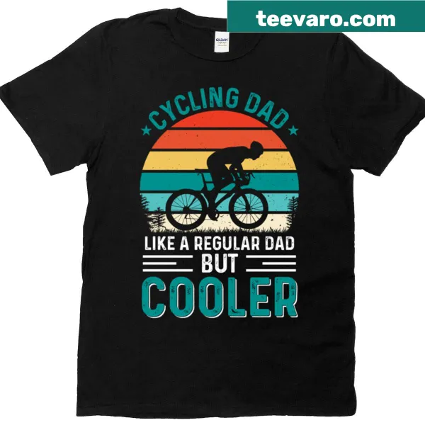 Funny T-shirt for cycling dads with humorous text
