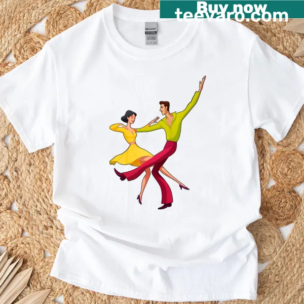 Inspirational typography design about dancing on a shirt