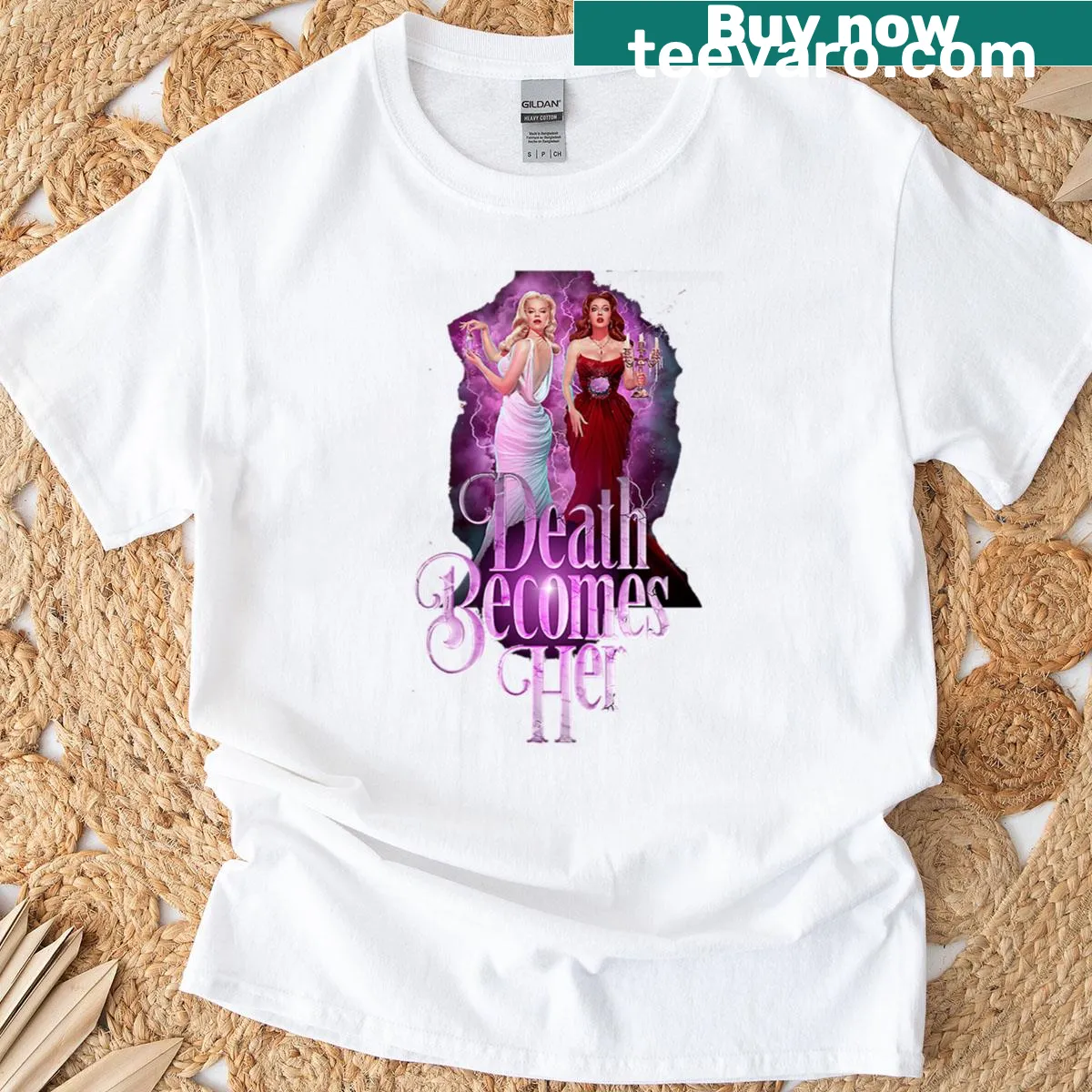 Logo T-shirt for the musical 'Death Becomes Her' — on a men's t-shirt