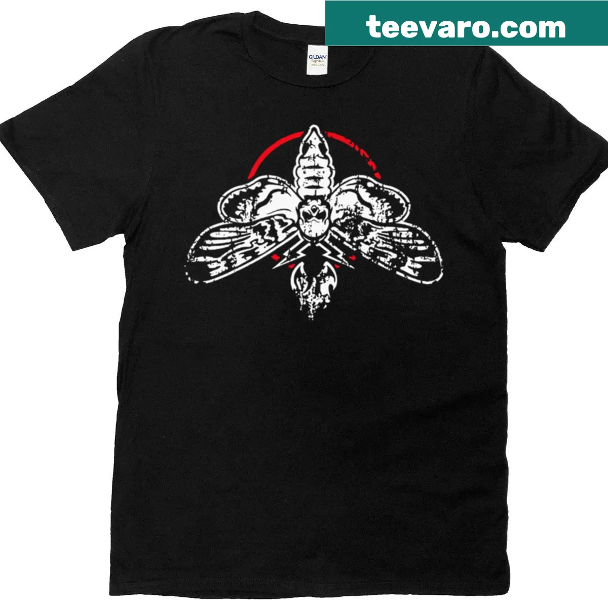 Illustration of a Death Head Moth on a t-shirt — on a men's t-shirt